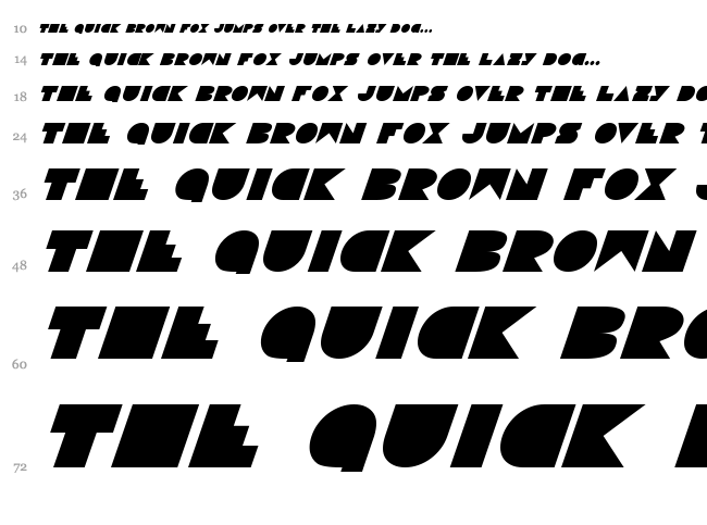 Disco Deck font waterfall