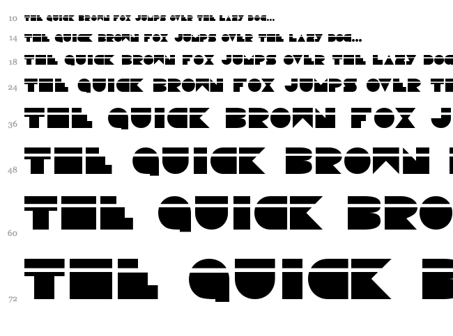Disco Deck font waterfall