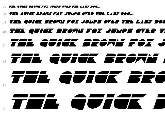 Disco Deck font waterfall