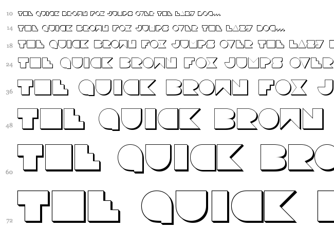 Disco Deck font waterfall