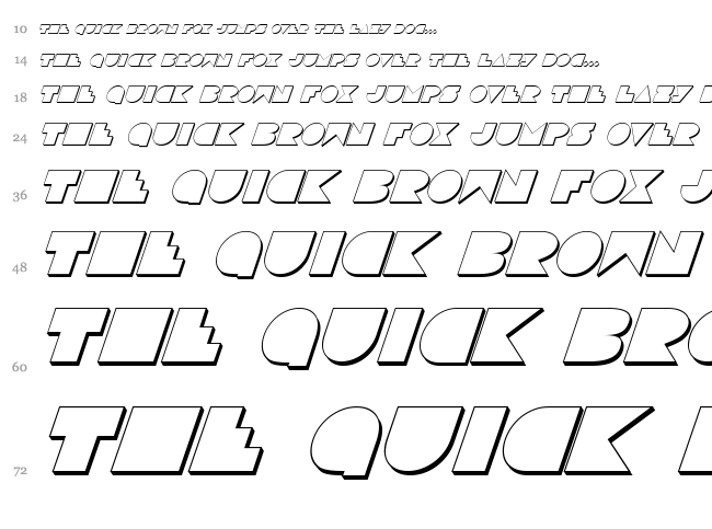 Disco Deck font waterfall