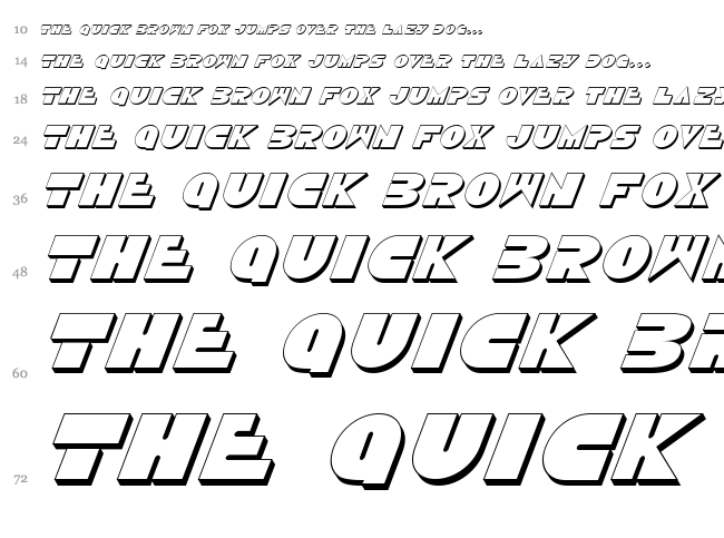 Disco Duck font waterfall