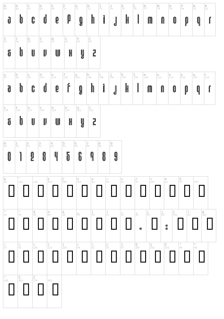 Disco font map
