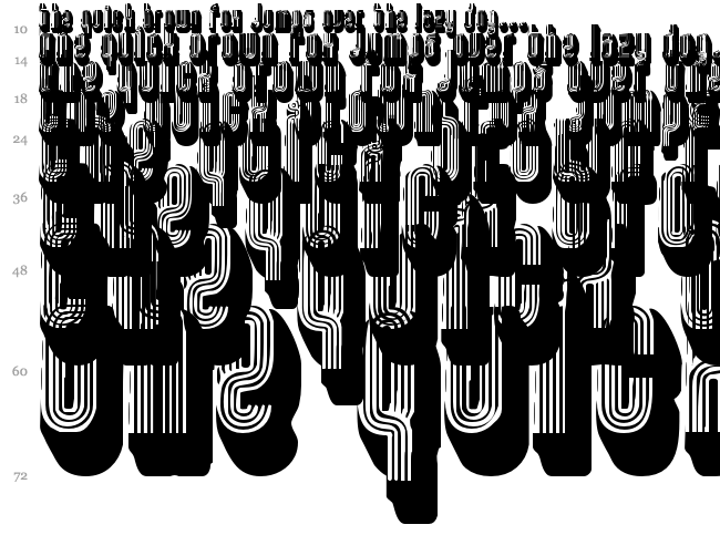 Disco font waterfall