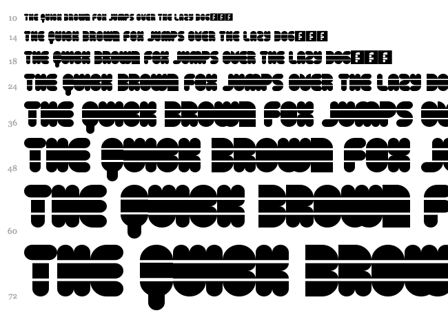 Disco Flow font waterfall