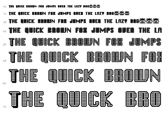Disco Inferno font waterfall