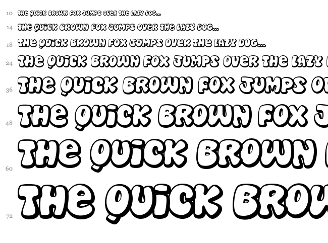 Disko font waterfall