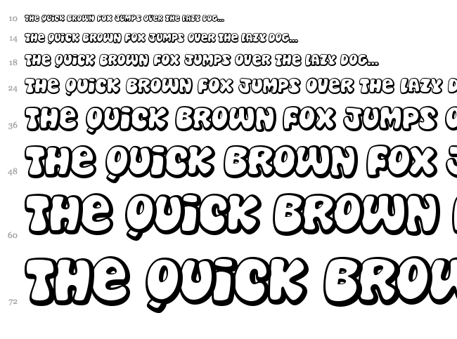 Disko font waterfall