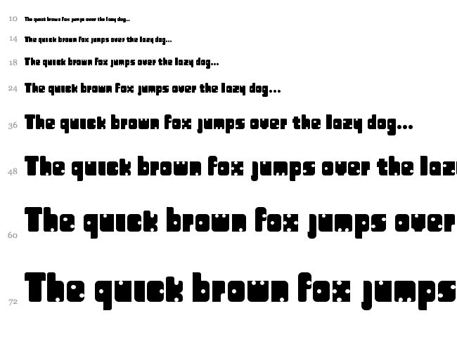 Domino font waterfall