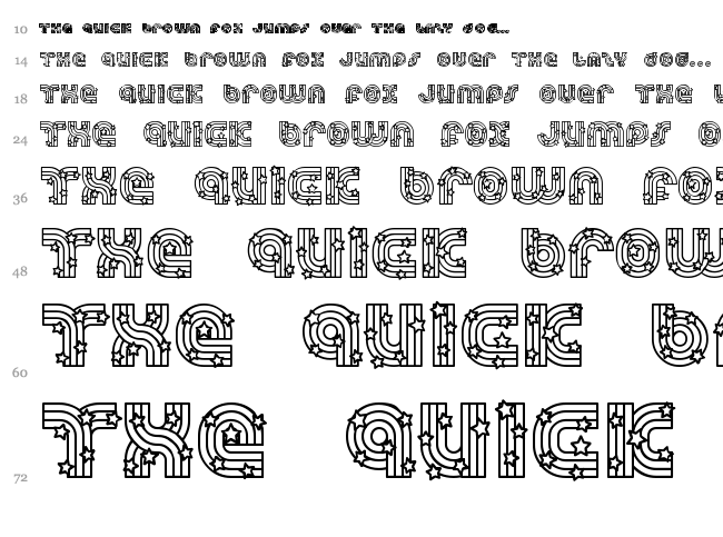 Dreamland font waterfall