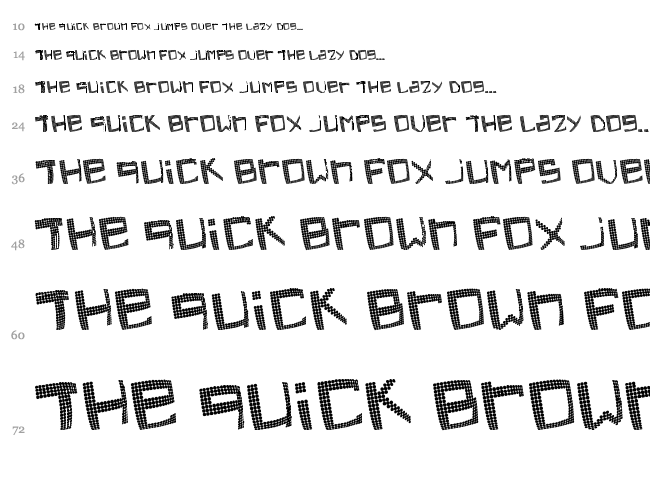 Electric Feel font waterfall