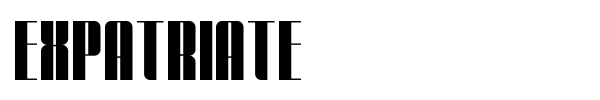 Expatriate font