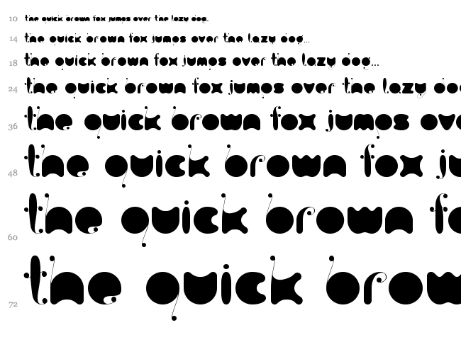FatC font waterfall
