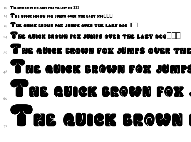 Fatso Caps font waterfall