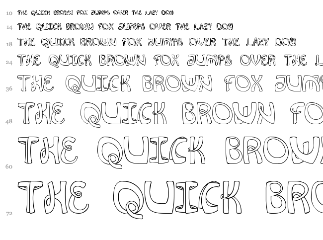 Flexion font waterfall