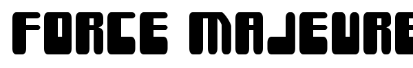 Force Majeure font preview