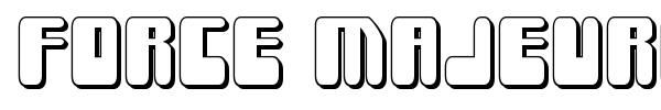Force Majeure font preview