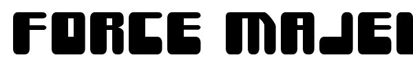Force Majeure font preview