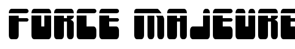 Force Majeure font preview