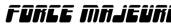 Force Majeure font preview