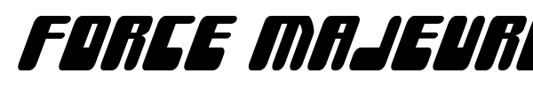 Force Majeure font preview