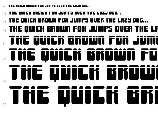 Force Majeure font waterfall