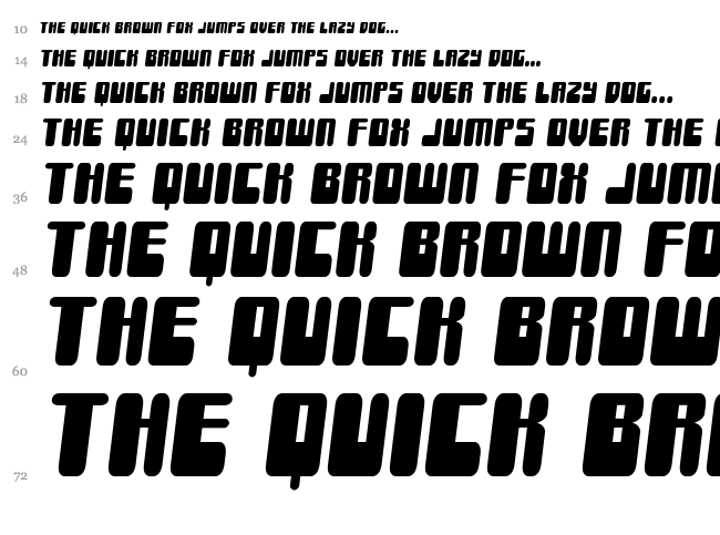 Force Majeure font waterfall
