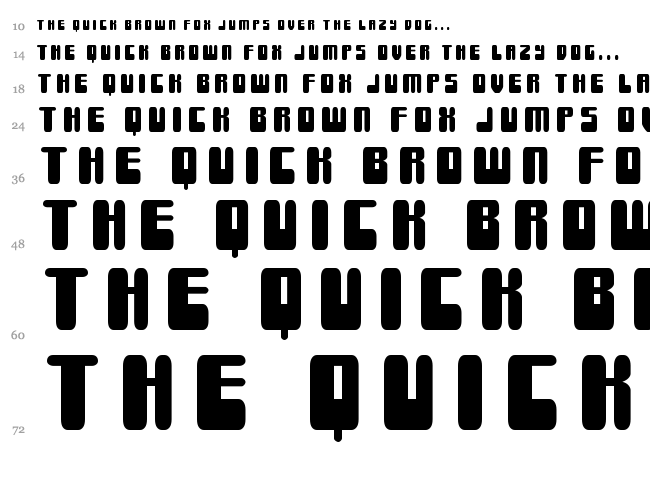 Force Majeure font waterfall