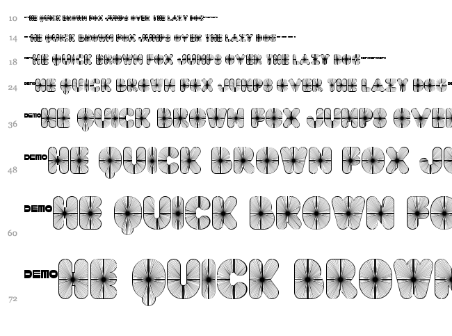FT Acid Test font waterfall