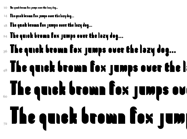 Full Font font waterfall