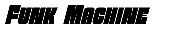 Funk Machine font preview