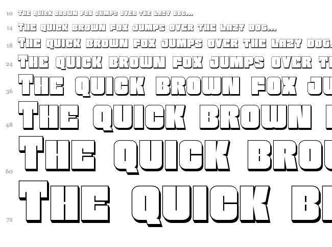 Funk Machine font waterfall