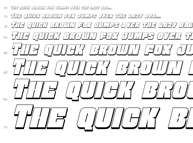 Funk Machine font waterfall