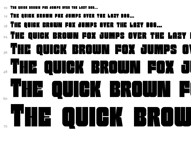 Funk Machine font waterfall