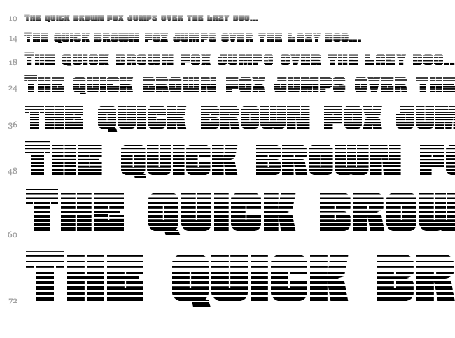 Funk Machine font waterfall