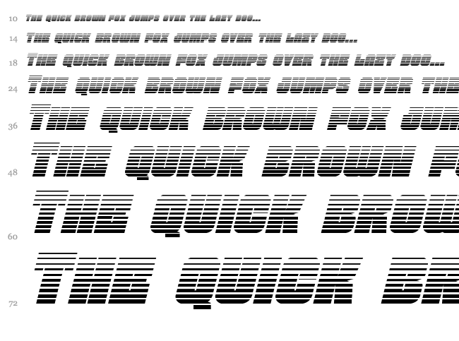 Funk Machine font waterfall