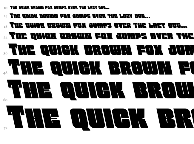 Funk Machine font waterfall