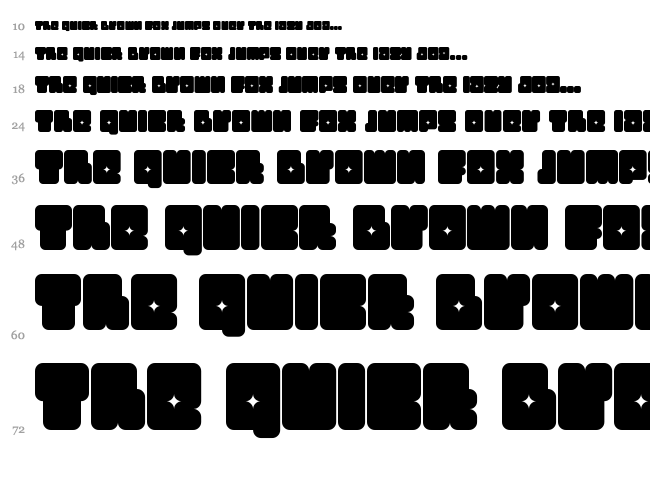 Funkygraphy font waterfall