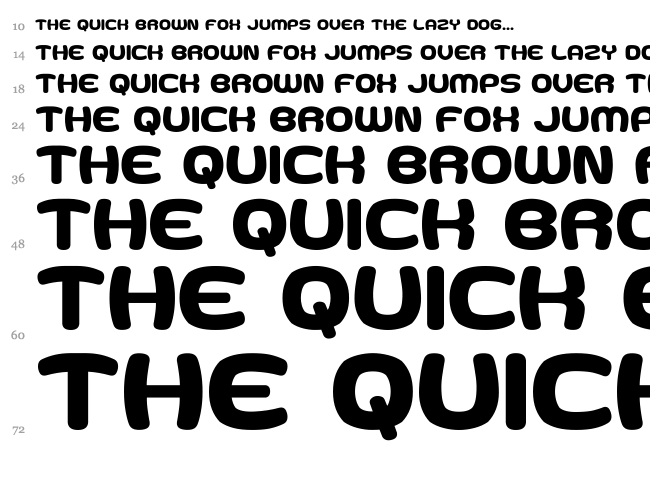 Goma Cookie G font waterfall