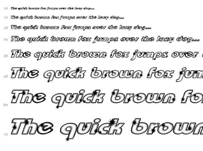 Groovalicious Tweak font waterfall