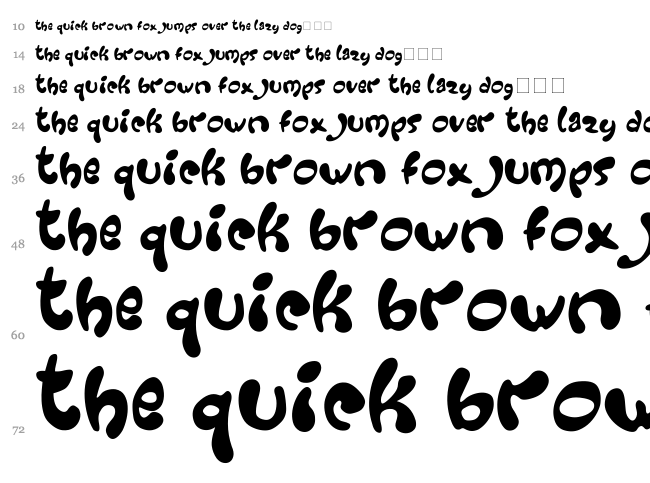 Groovy font waterfall