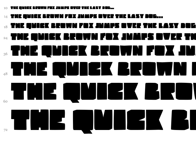 Hard Rock Kids font waterfall