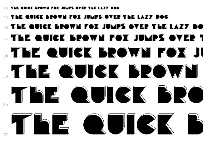 Hunt font waterfall