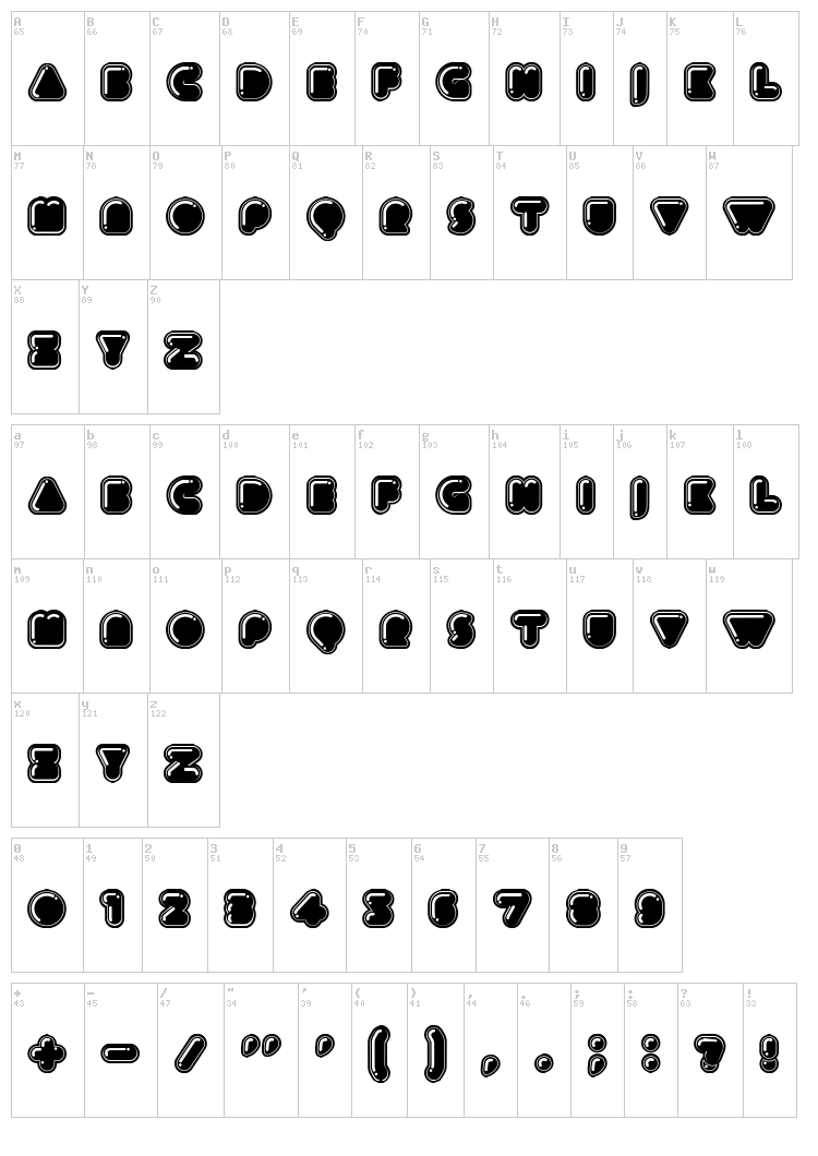 Icecreamer font map