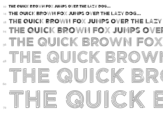 Inception font waterfall