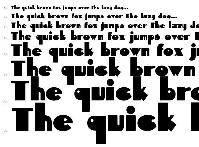 Independant font waterfall