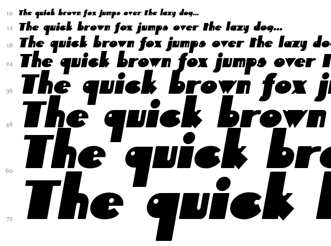 Independant font waterfall