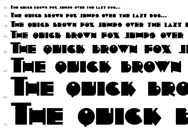Independant font waterfall