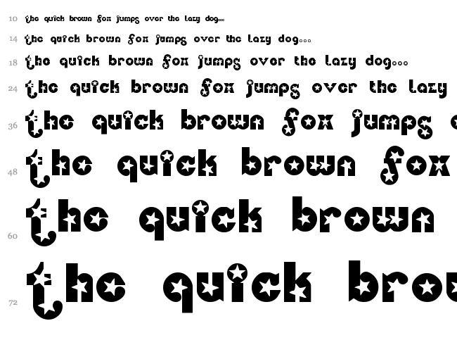 Independence font waterfall