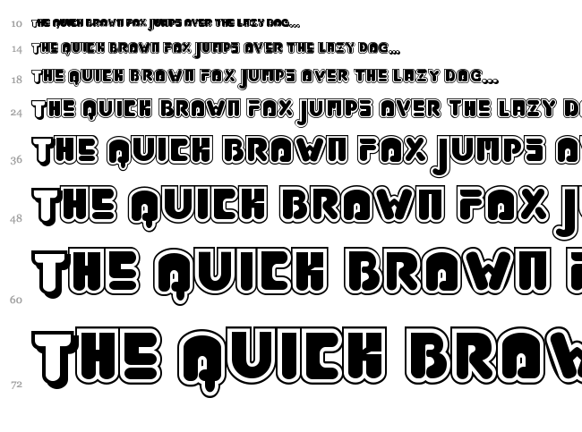 Jabbie Junior font waterfall